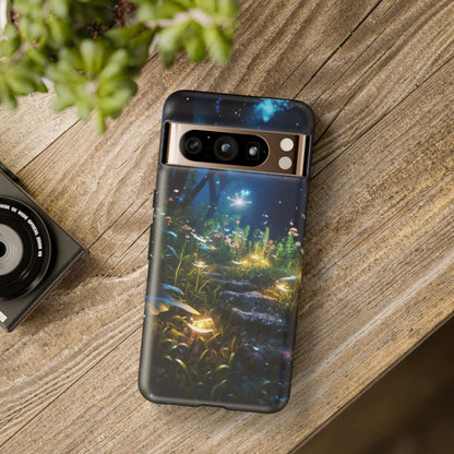 Fireflies in the Forest Tough Phone Case – Enchanting Summer Night Design for iPhone, Samsung Galaxy, and Google Pixel Devices