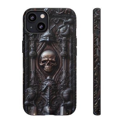 Dark Grimoire of Death Tough Phone Case – Gothic Skull Vampiric Design for iPhone, Samsung Galaxy, and Google Pixel Devices