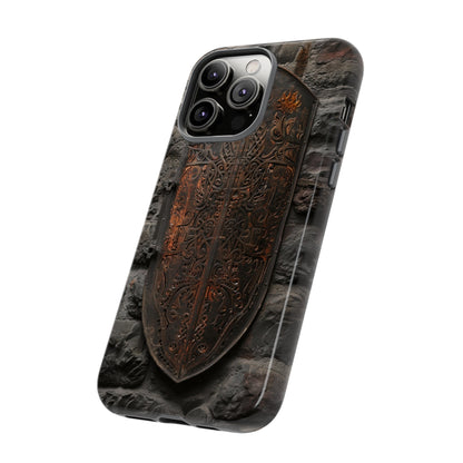 Medieval Shield Phone Case - Ornate Ancient Armor Design for iPhone and Samsung Galaxy Devices