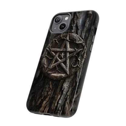 Pentacle Tree Phone Case – Wiccan Nature Magic Design for iPhone, Samsung Galaxy, and Google Pixel Devices