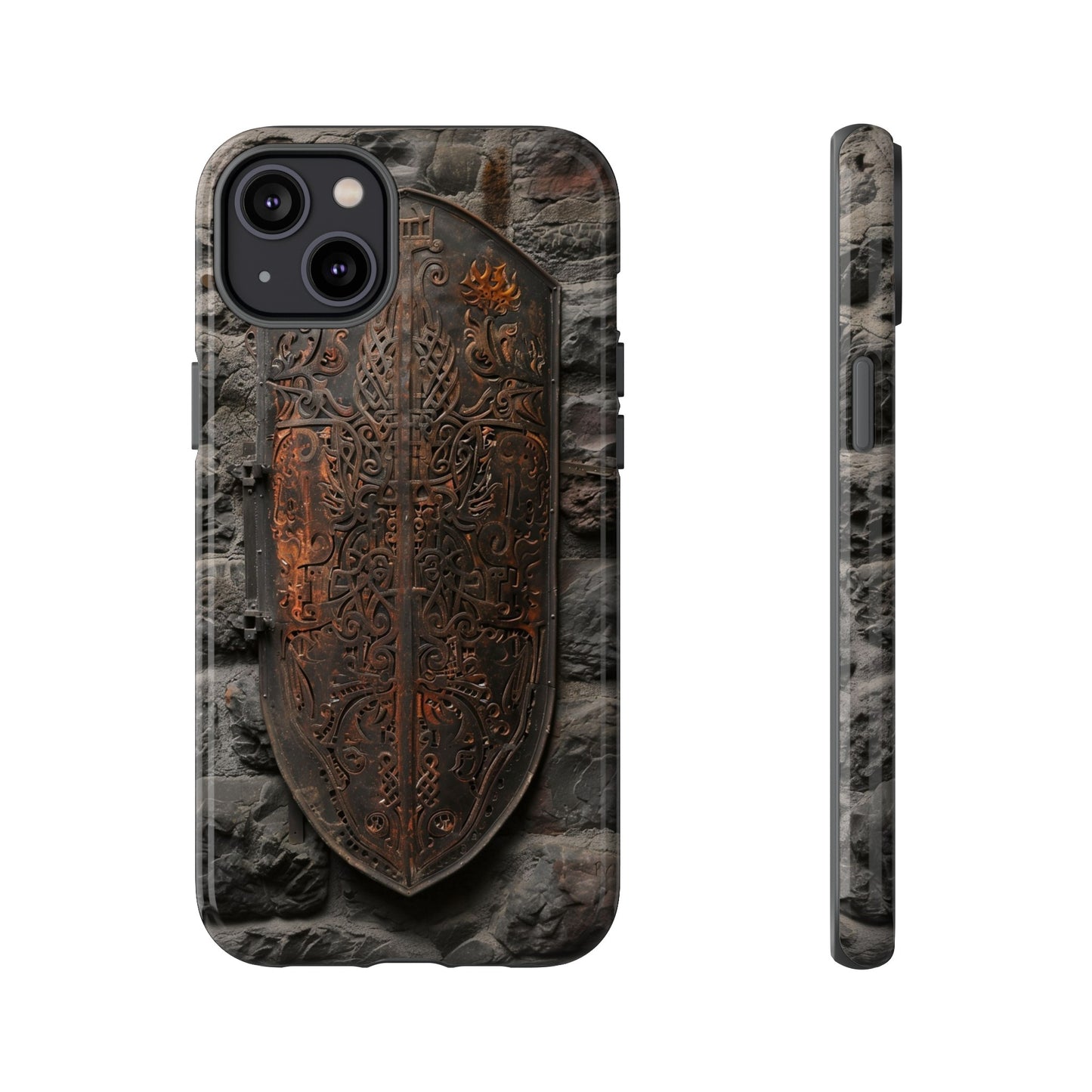 Medieval Shield Phone Case - Ornate Ancient Armor Design for iPhone and Samsung Galaxy Devices