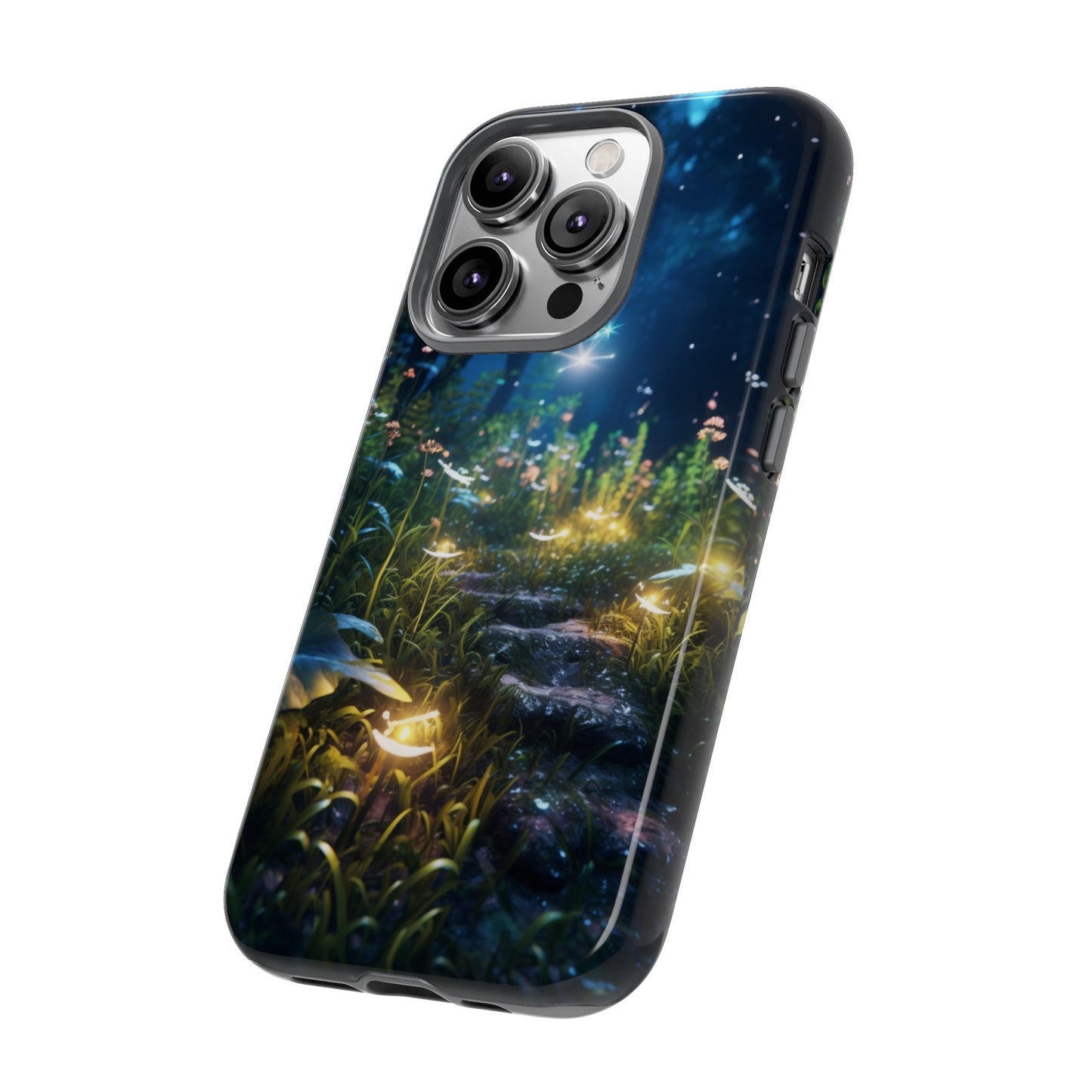 Fireflies in the Forest Tough Phone Case – Enchanting Summer Night Design for iPhone, Samsung Galaxy, and Google Pixel Devices