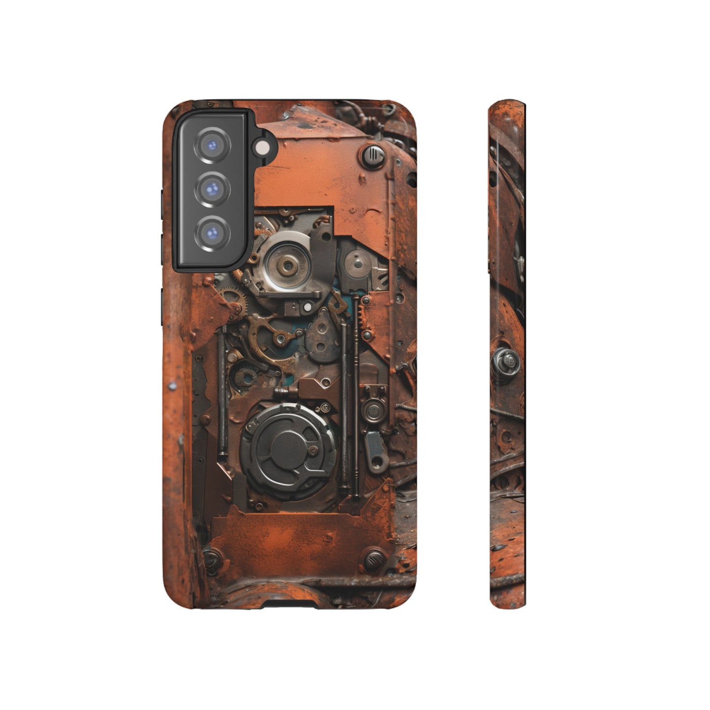 Rusted Mechanisms Phone Case – Steampunk Metal Gear Design for iPhone, Samsung Galaxy, and Google Pixel Devices