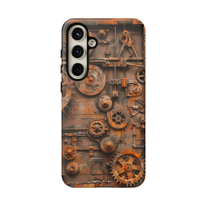 Rusted Steampunk Gearworks Phone Case for iPhone, Samsung Galaxy, and Google Pixel Devices