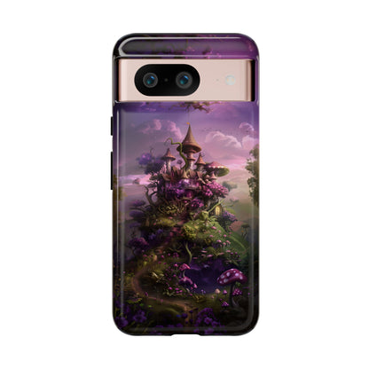 Enchanted Fairy Castle Phone Case - Magical Purple Fantasy Art for iPhone, Samsung Galaxy and Google Pixel Devices