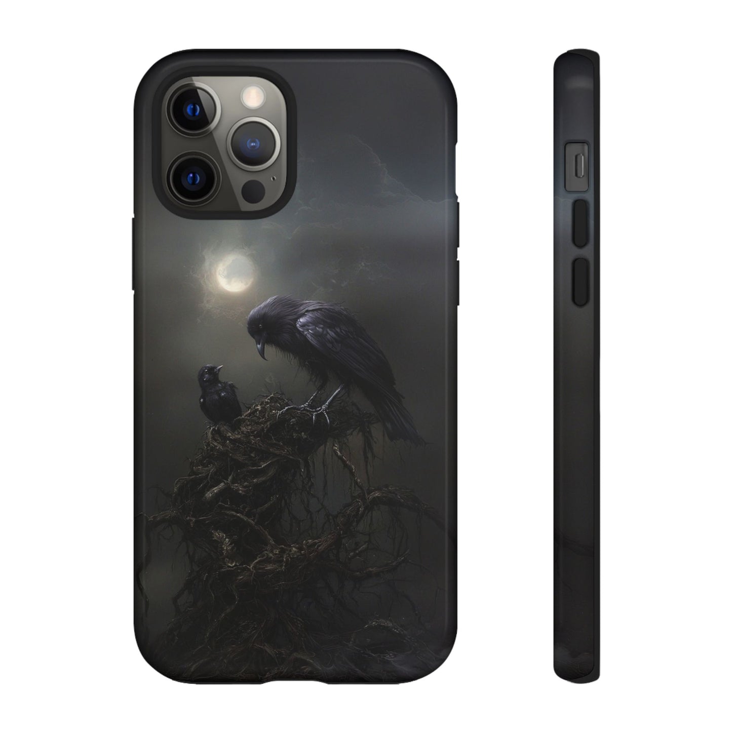 Gothic Raven Phone Case - Dark Crow Art for iPhone, Samsung Galaxy, and Google Pixel Devices