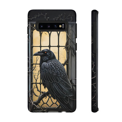 The Raven Phone Case – Edgar Allan Poe Inspired Gothic Design for iPhone, Samsung Galaxy, and Google Pixel Devices