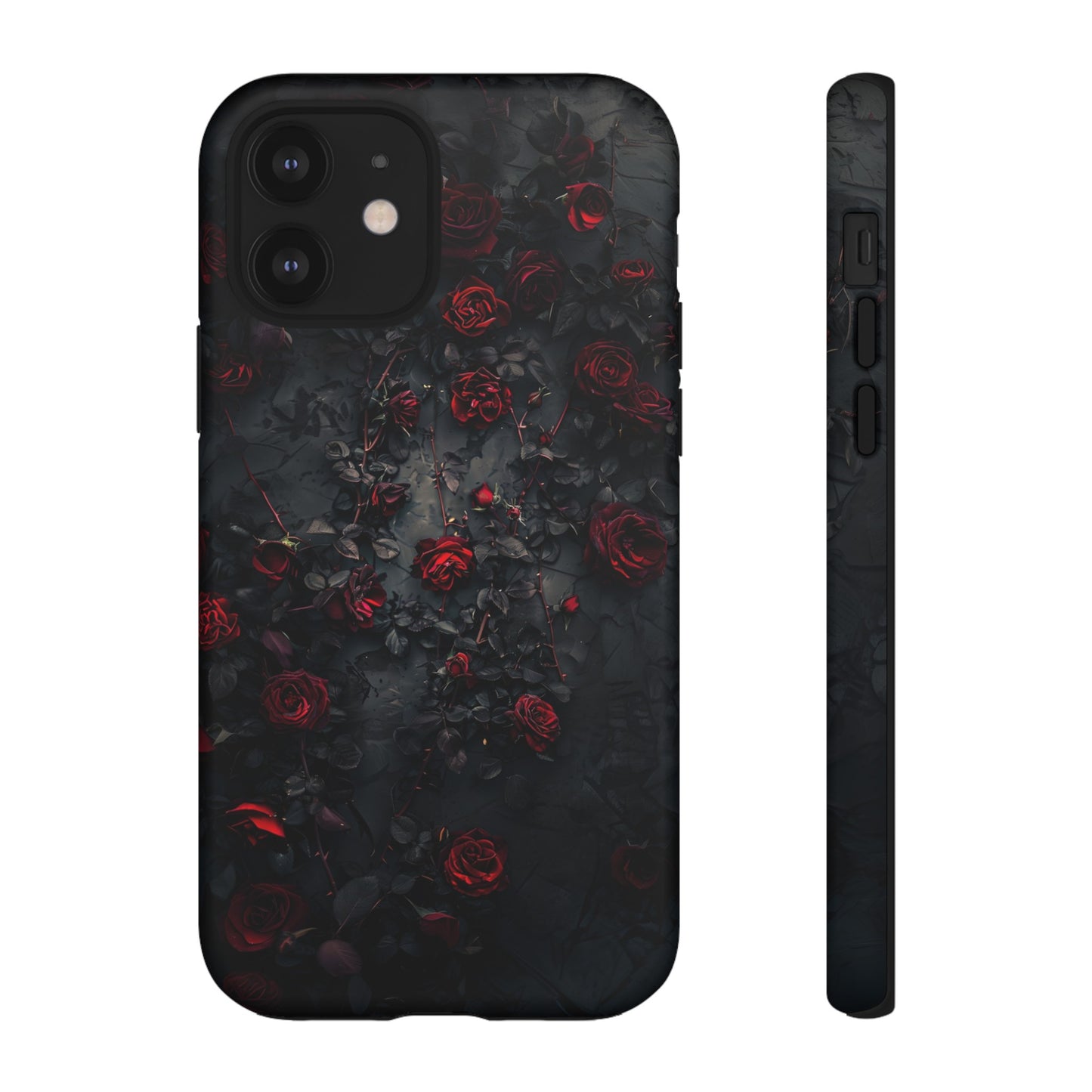 Gothic Roses Tough Phone Case – Elegant Dark Floral Design for iPhone, Samsung Galaxy, and Google Pixel Devices