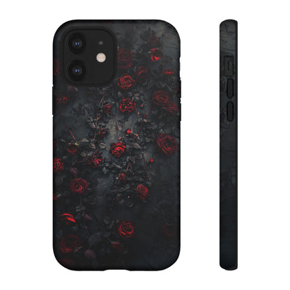 Gothic Roses Tough Phone Case – Elegant Dark Floral Design for iPhone, Samsung Galaxy, and Google Pixel Devices