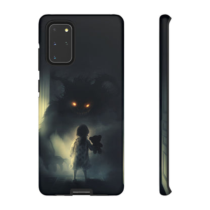 A Child Facing A Terrifying Monster Phone Case - for iPhone, Samsung Galaxy, and Google Pixel Devices