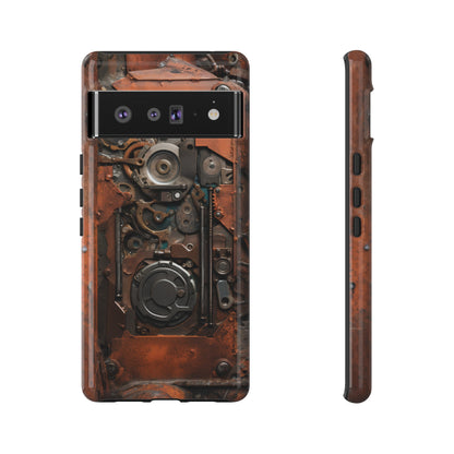 Rusted Mechanisms Phone Case – Steampunk Metal Gear Design for iPhone, Samsung Galaxy, and Google Pixel Devices