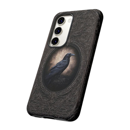 Gothic Raven Phone Case - Mysterious Dark Bird Design