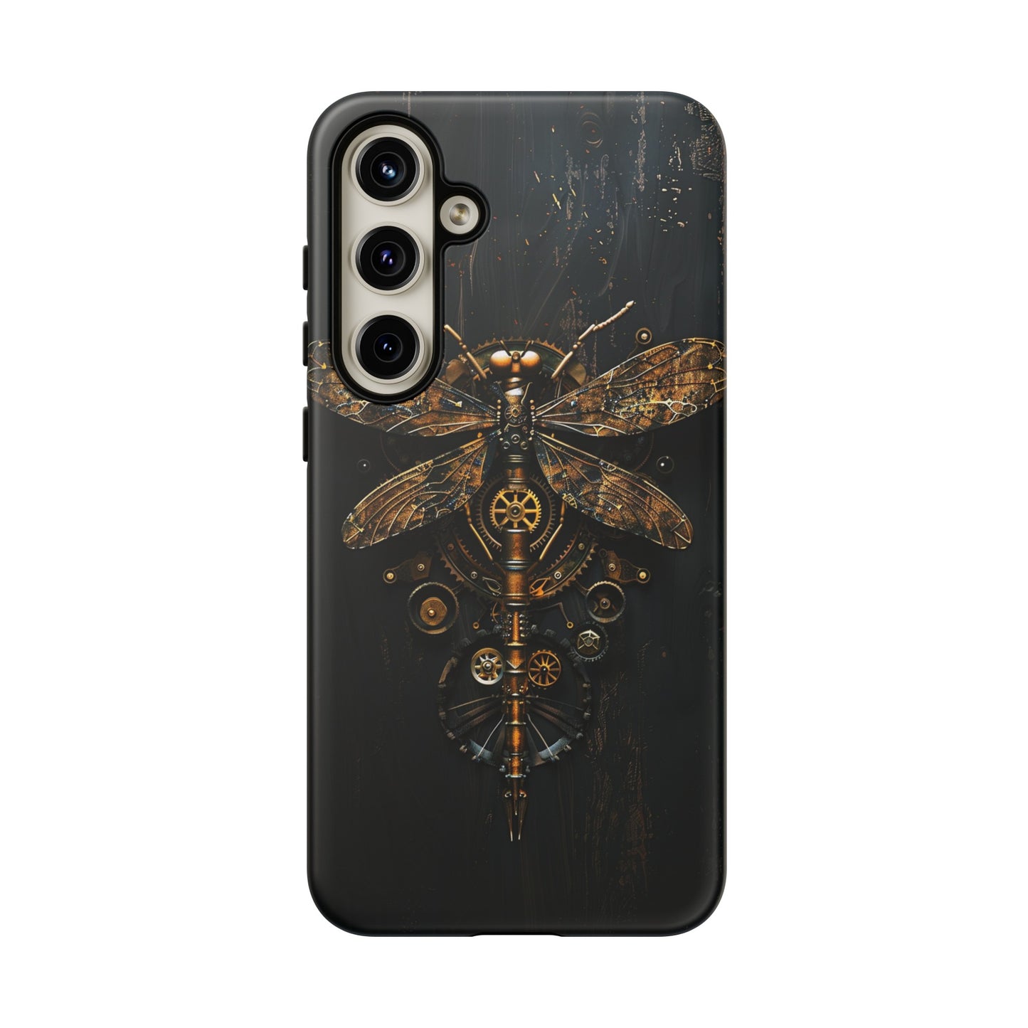 Steampunk Dragonfly Phone Case - Intricate Gear Design for iPhone, Samsung Galaxy, Google Pixel Devices