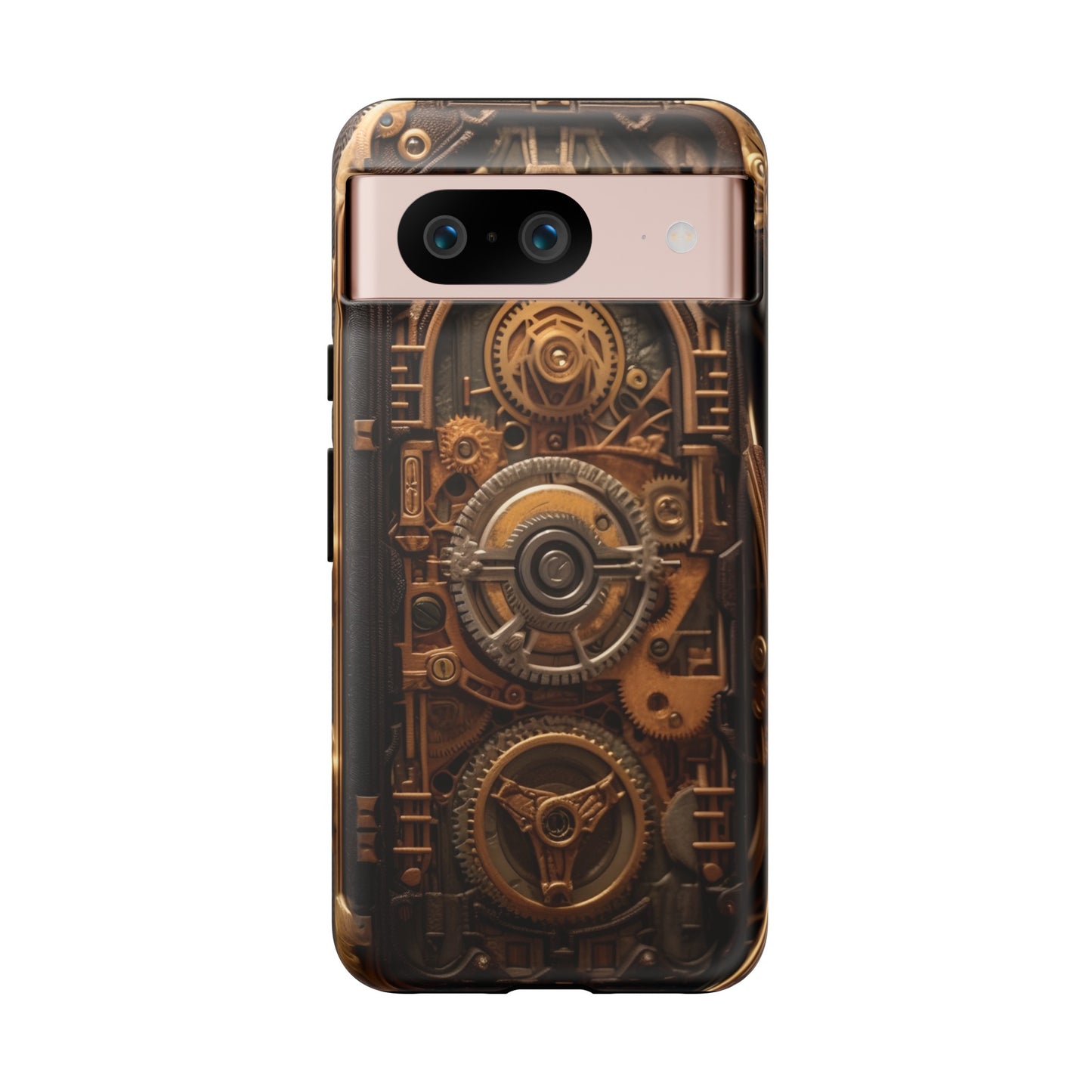 Gearworks Tough Phone Case – Steampunk Clockwork Design for iPhone, Samsung Galaxy, and Google Pixel Devices