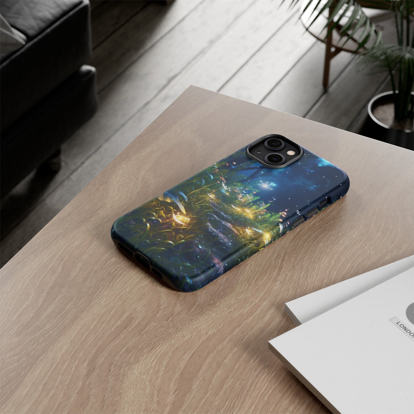 Fireflies in the Forest Tough Phone Case – Enchanting Summer Night Design for iPhone, Samsung Galaxy, and Google Pixel Devices