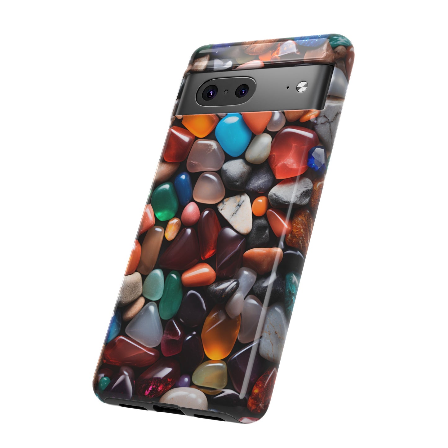 Colorful Stones Phone Case – Vibrant Polished Gemstone Design for iPhone, Samsung Galaxy, and Google Pixel Devices