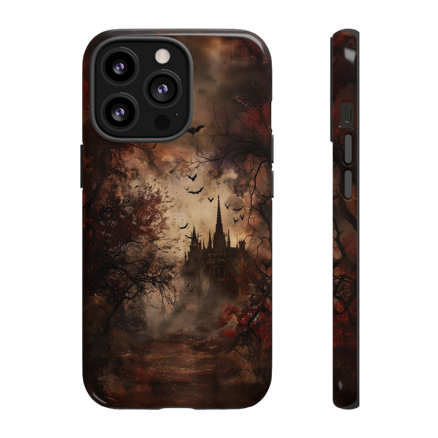 Gothic Castle Phone Case - Spooky Halloween Design for iPhone, Samsung Galaxy, Google Pixel Devices