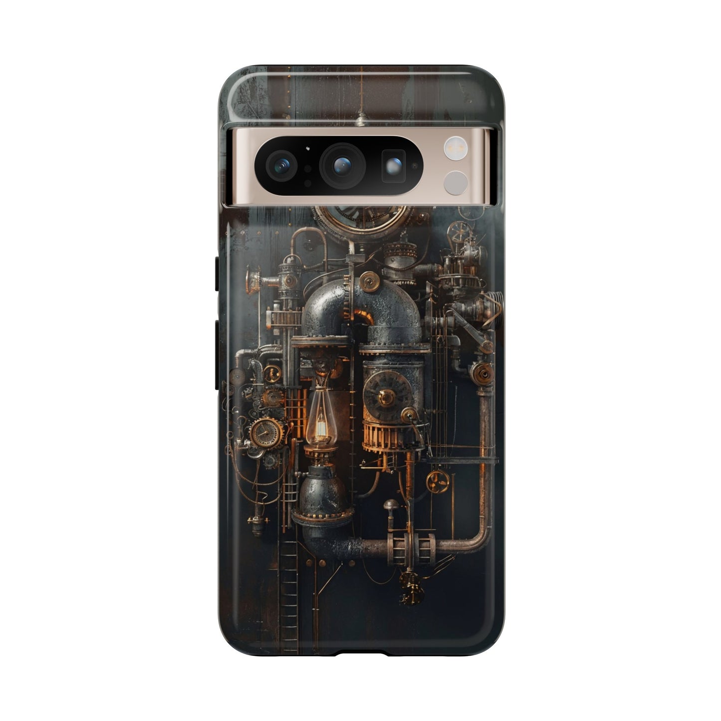 Steampunk Machine #2 Phone Case - Intricate Industrial Design for iPhone, Samsung Galaxy, Google Pixel Devices, Victorian Design Gears