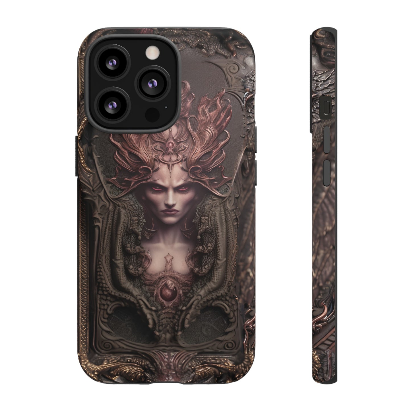 Dark Lilith Phone Case – Horned Hell Horror Design for iPhone, Samsung Galaxy, and Google Pixel Devices