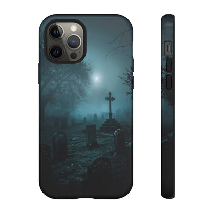 Graveyard at Night Phone Case – Eerie Cemetery Design for iPhone, Samsung Galaxy, and Google Pixel Devices