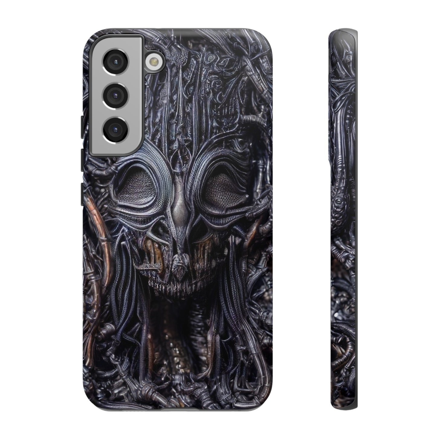 Biomechanical Horror 2 Phone Case – Futuristic Alien Horror Design for iPhone, Samsung Galaxy, and Google Pixel Devices