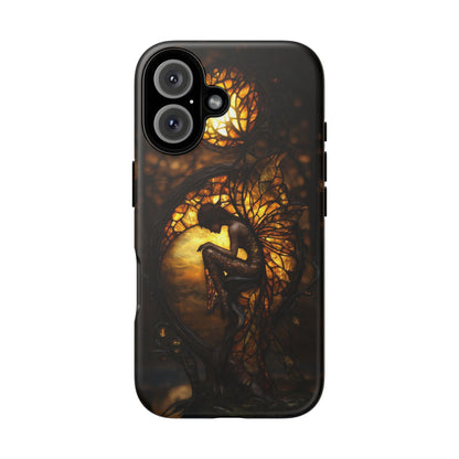 Magical Fairy Silhouette Phone Case - Enchanted Butterfly Wings and Mystical Sunset Design for iPhone & Android