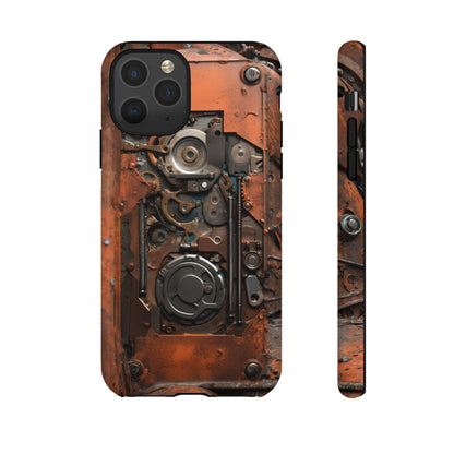 Rusted Mechanisms Phone Case – Steampunk Metal Gear Design for iPhone, Samsung Galaxy, and Google Pixel Devices