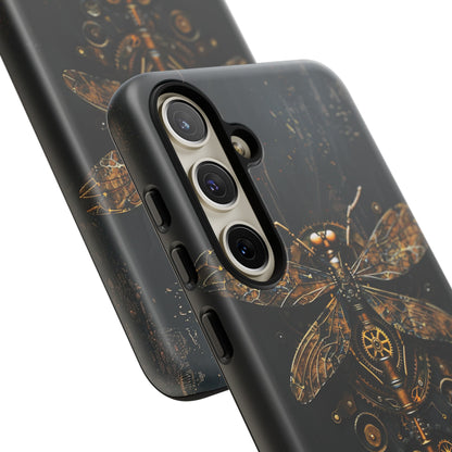 Steampunk Dragonfly Phone Case - Intricate Gear Design for iPhone, Samsung Galaxy, Google Pixel Devices