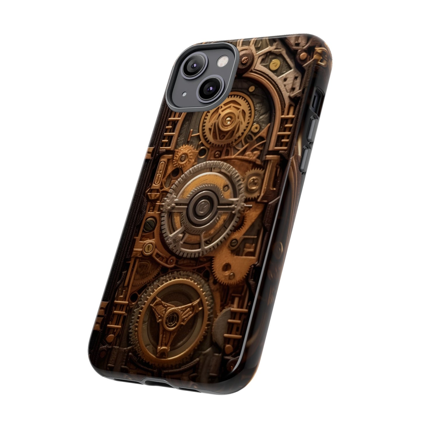 Gearworks Tough Phone Case – Steampunk Clockwork Design for iPhone, Samsung Galaxy, and Google Pixel Devices