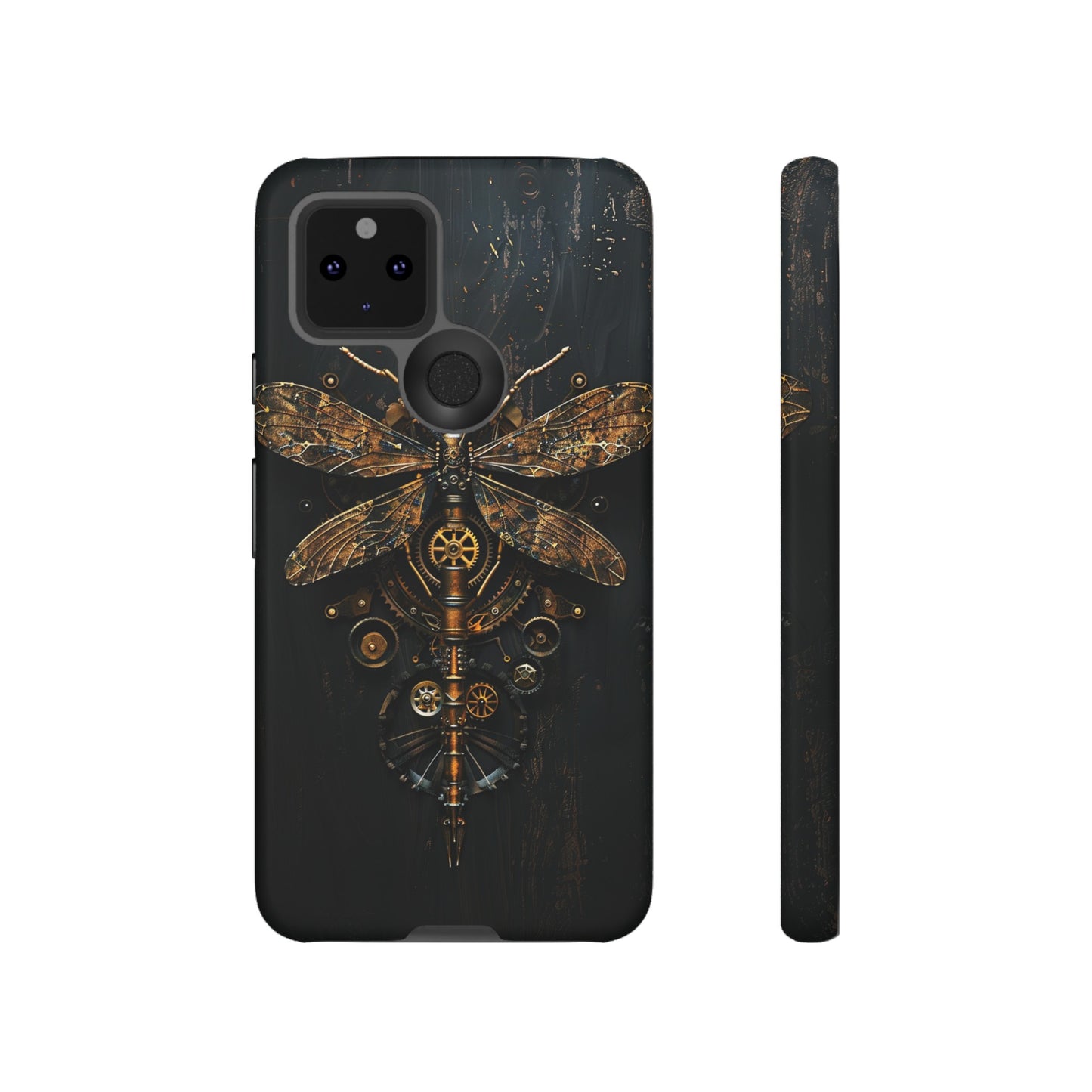 Steampunk Dragonfly Phone Case - Intricate Gear Design for iPhone, Samsung Galaxy, Google Pixel Devices