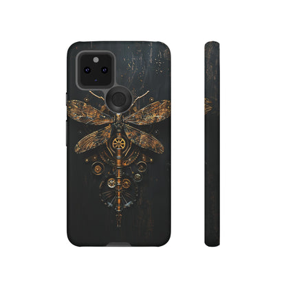 Steampunk Dragonfly Phone Case - Intricate Gear Design for iPhone, Samsung Galaxy, Google Pixel Devices