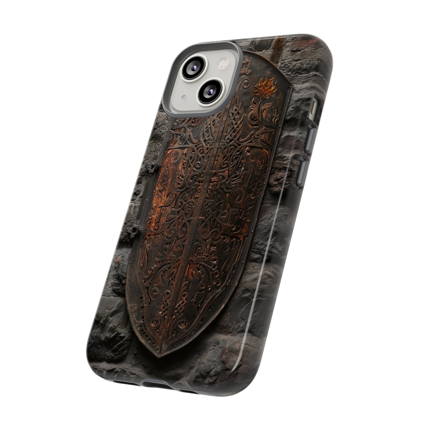 Medieval Shield Phone Case - Ornate Ancient Armor Design for iPhone and Samsung Galaxy Devices