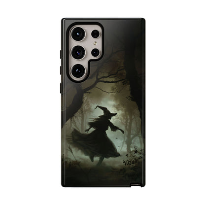 Spooky Witch Silhouette Phone Case - Halloween Dark Art Design for iPhone, Samsung Galaxy, and Google Pixel Devices