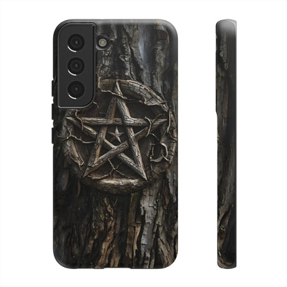 Pentacle Tree Phone Case – Wiccan Nature Magic Design for iPhone, Samsung Galaxy, and Google Pixel Devices