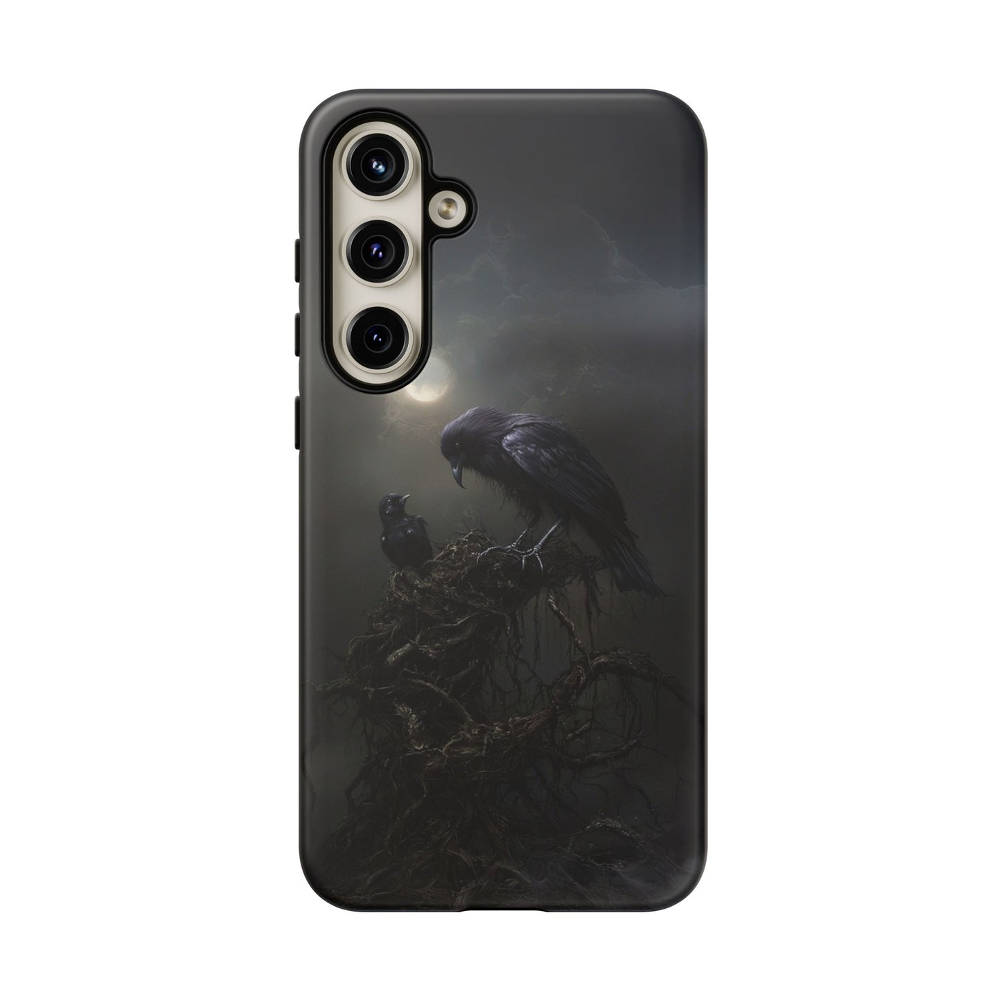 Gothic Raven Phone Case - Dark Crow Art for iPhone, Samsung Galaxy, and Google Pixel Devices