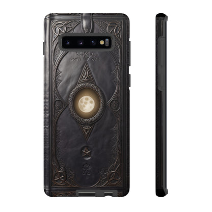 Moon Case Tough Phone Case – Fantasy Art Leather Book Design for iPhone, Samsung Galaxy, and Google Pixel Devices