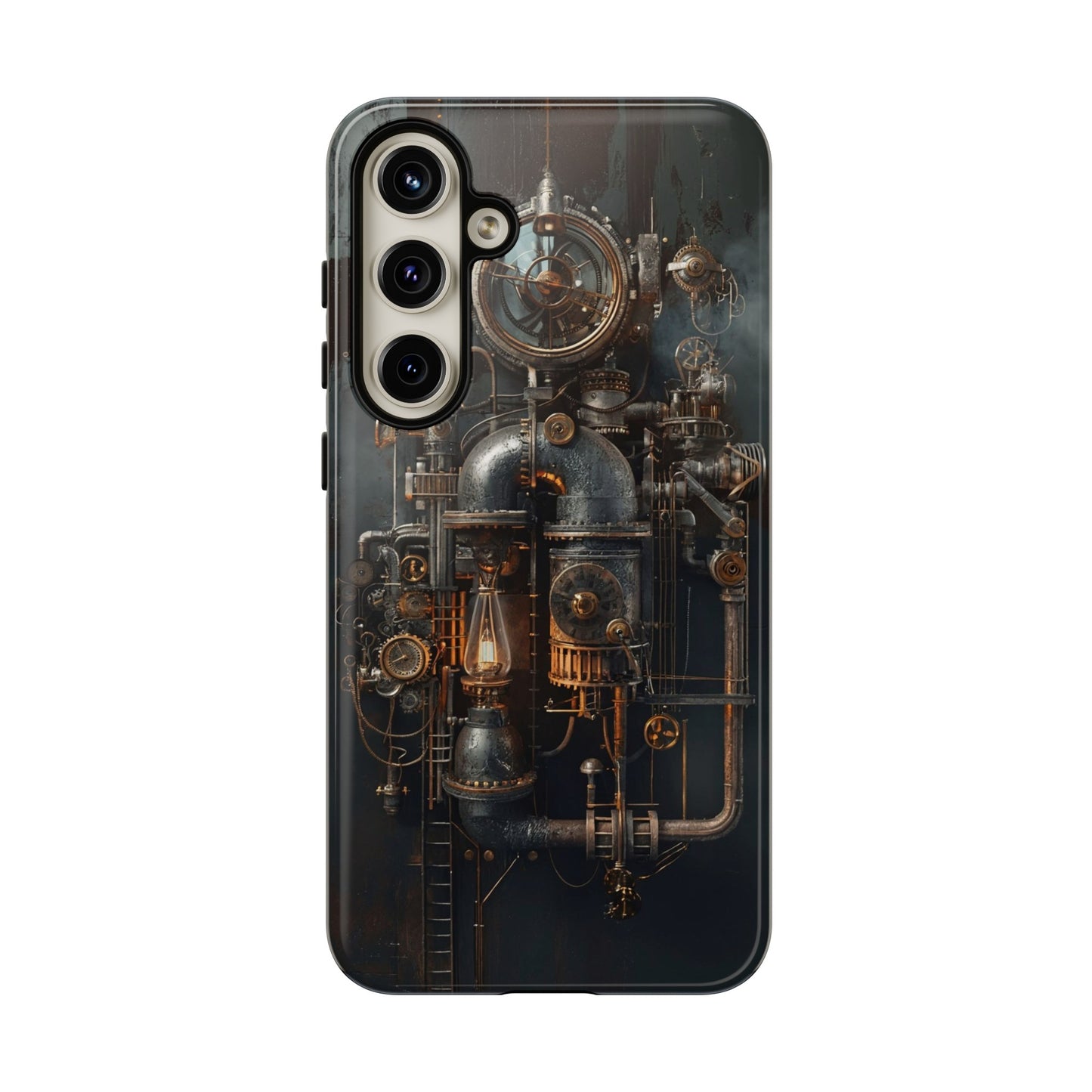 Steampunk Machine #2 Phone Case - Intricate Industrial Design for iPhone, Samsung Galaxy, Google Pixel Devices, Victorian Design Gears