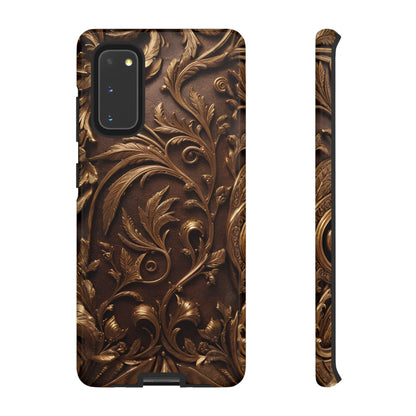 Elegant Bronze Phone Case – Victorian Floral Design for iPhone, Samsung Galaxy, and Google Pixel Devices