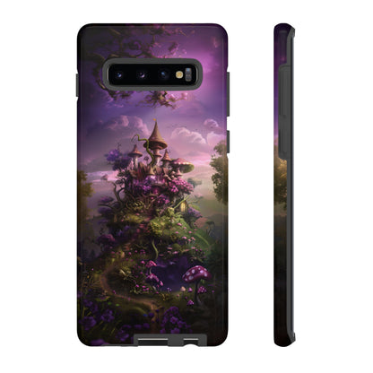 Enchanted Fairy Castle Phone Case - Magical Purple Fantasy Art for iPhone, Samsung Galaxy and Google Pixel Devices