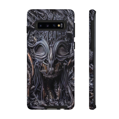 Biomechanical Horror 2 Phone Case – Futuristic Alien Horror Design for iPhone, Samsung Galaxy, and Google Pixel Devices