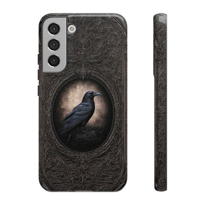 Gothic Raven Phone Case - Mysterious Dark Bird Design