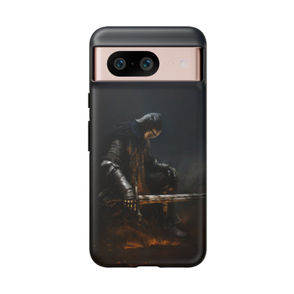 Dark Knight of the Abyss Phone Case - iPhone, Samsung Galaxy, Google Pixel - Epic Medieval Warrior Art, Protective Case, Fantasy Art