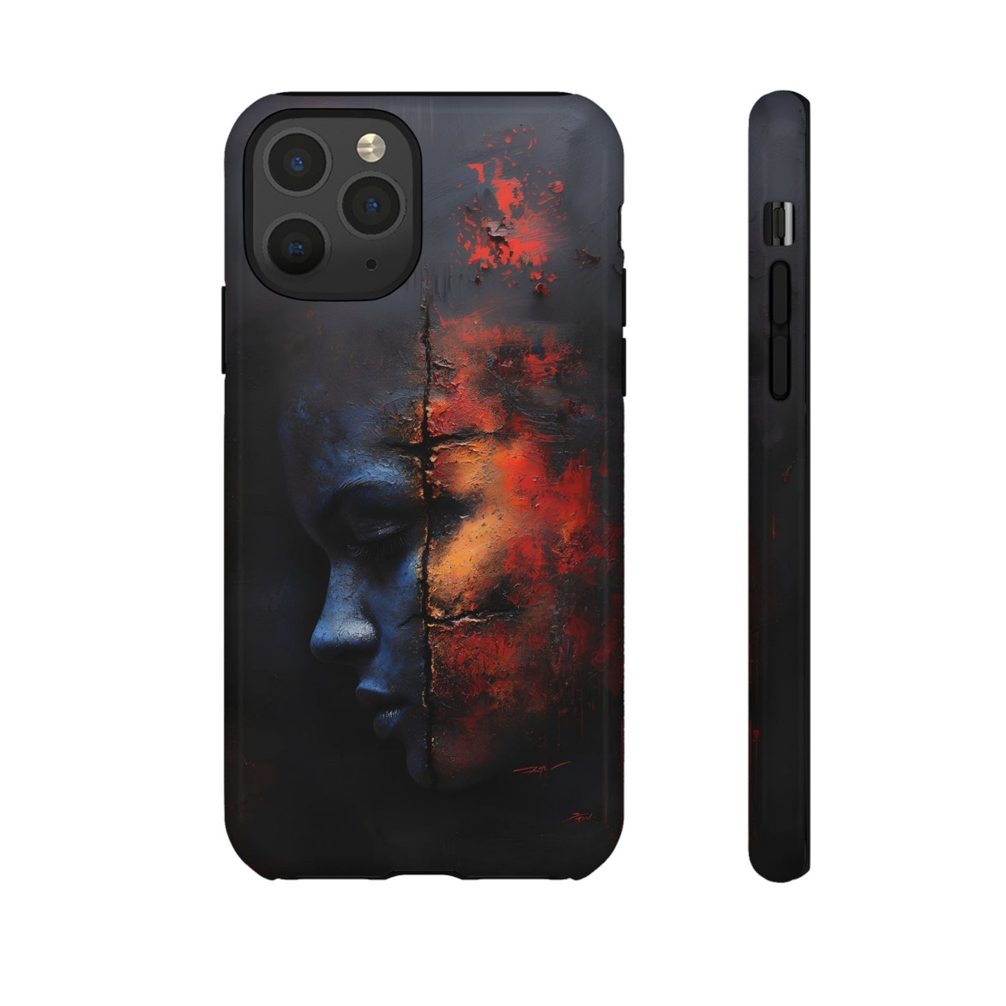 Abstract Duality Art Phone Case - Bold Modern Design