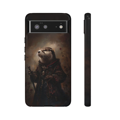 Noble Otter King Phone Case - Vintage Gothic Animal Art Design for iPhone, Samsung Galaxy, and Google Pixel Devices