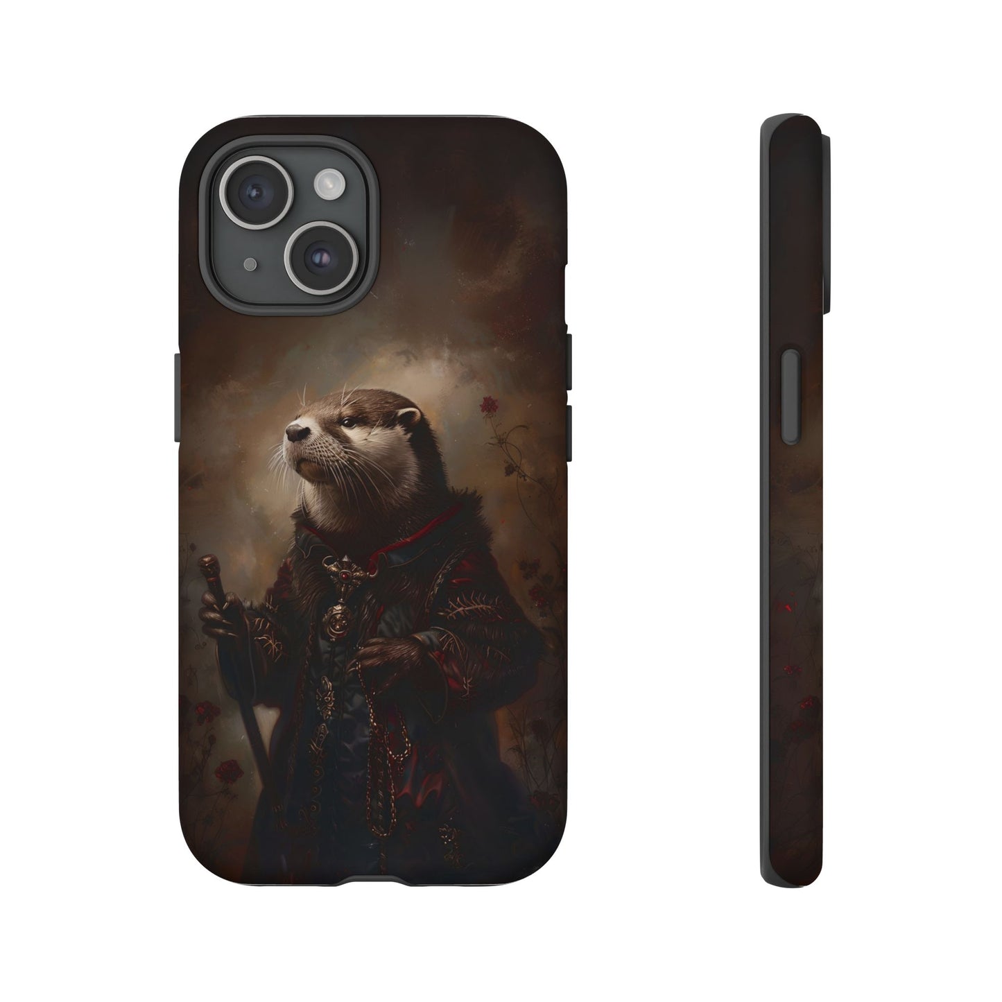 Noble Otter King Phone Case - Vintage Gothic Animal Art Design for iPhone, Samsung Galaxy, and Google Pixel Devices