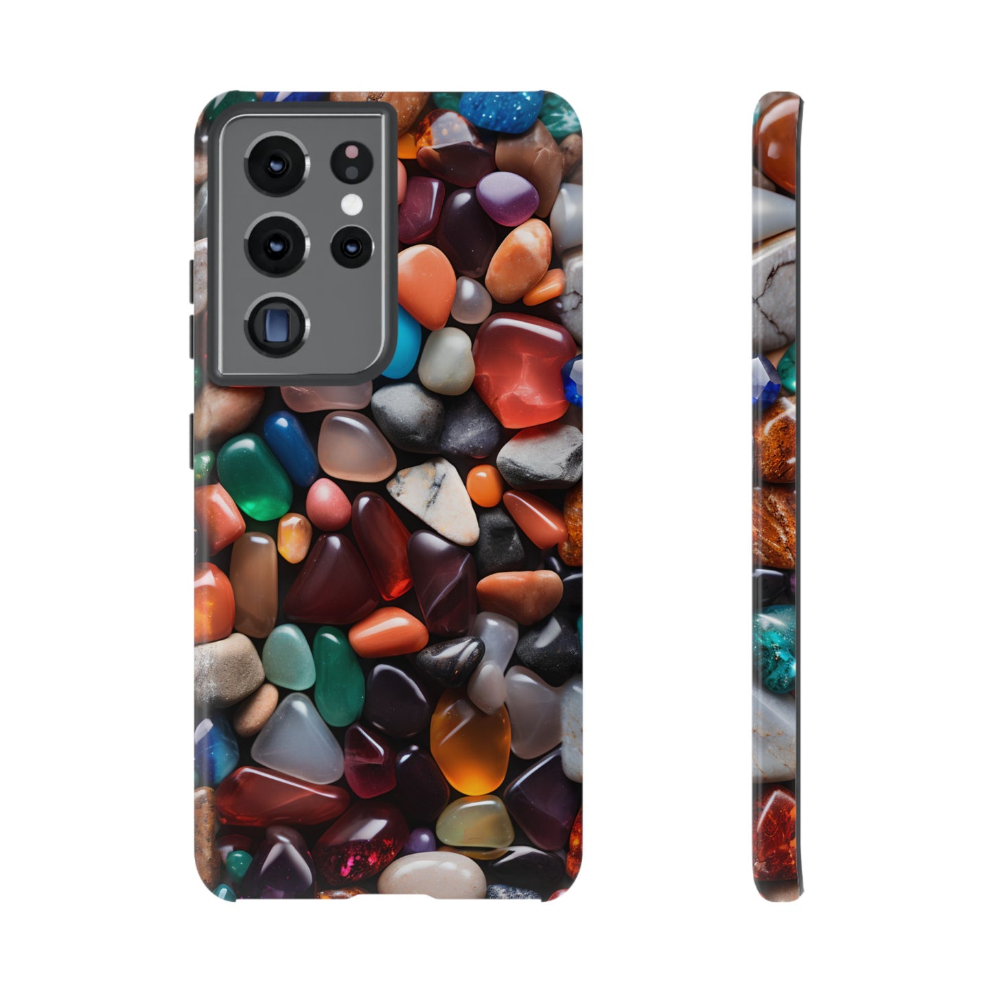 Colorful Stones Phone Case – Vibrant Polished Gemstone Design for iPhone, Samsung Galaxy, and Google Pixel Devices