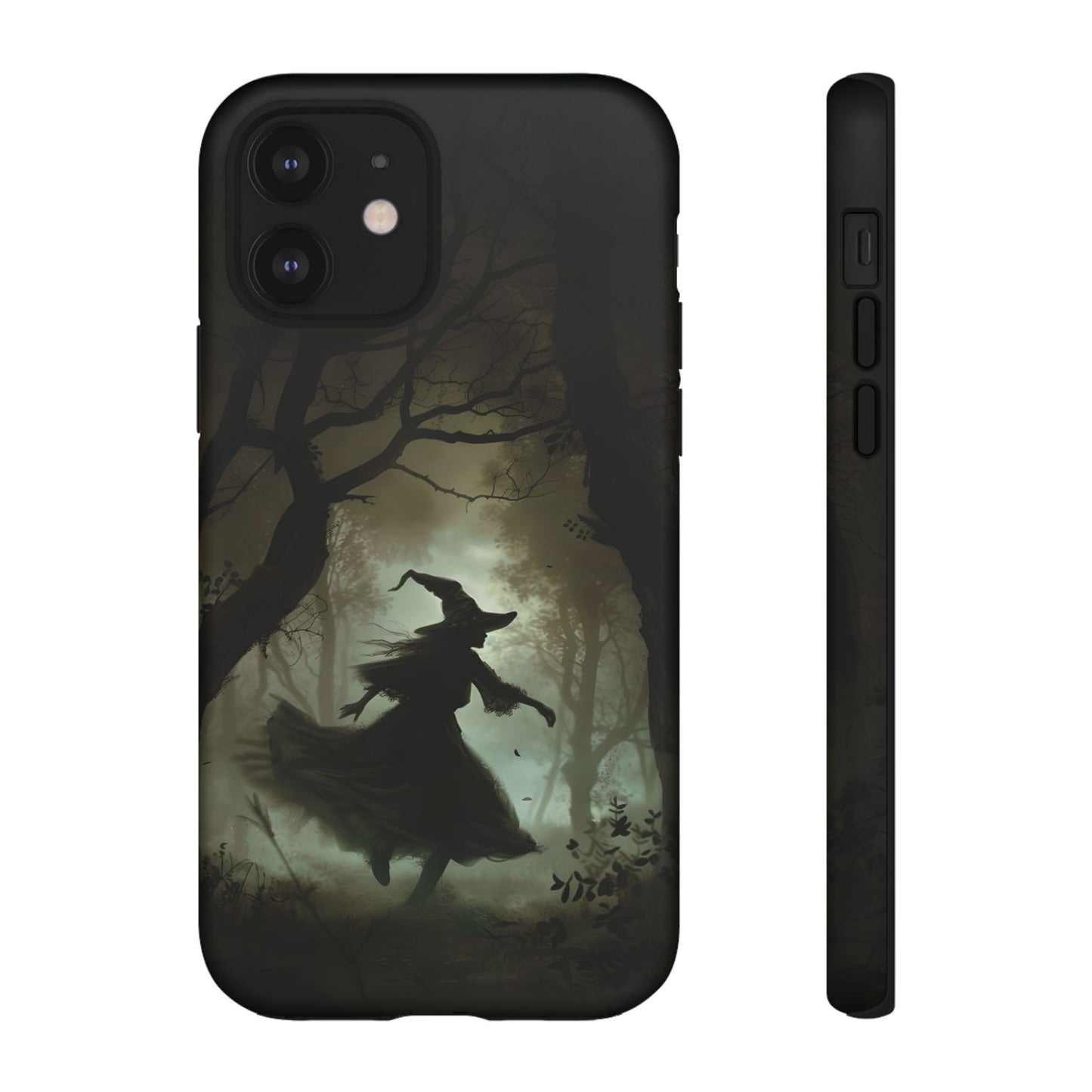 Spooky Witch Silhouette Phone Case - Halloween Dark Art Design for iPhone, Samsung Galaxy, and Google Pixel Devices