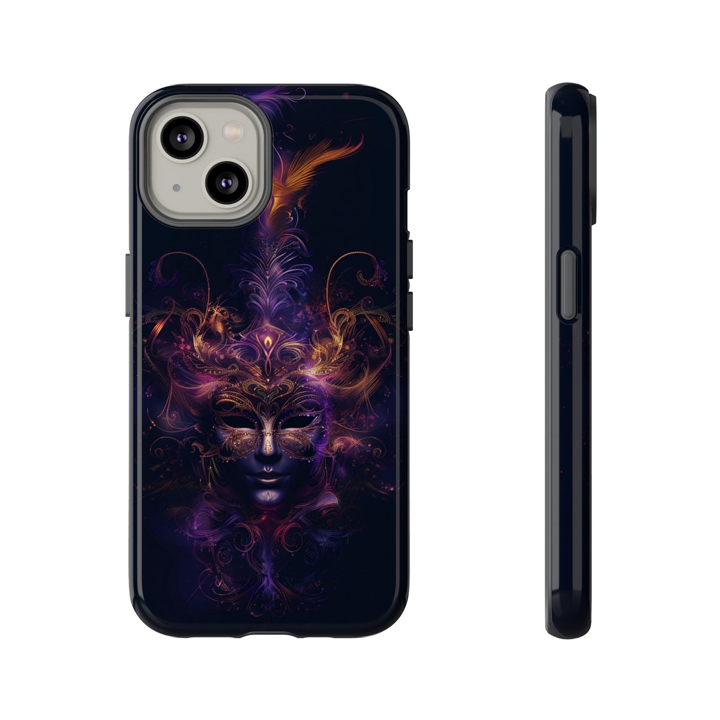 Elegant Masquerade Mask Phone Case for iPhone, Samsung Galaxy, and Google Pixel Devices - Mystical Design