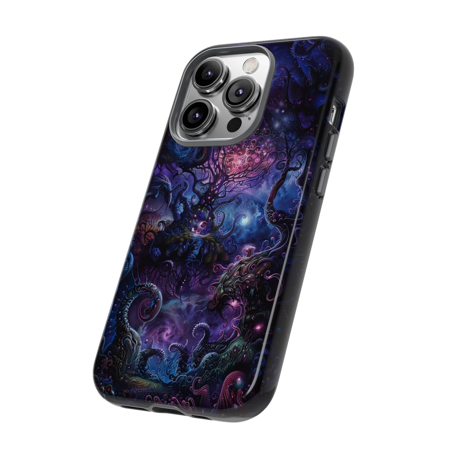 Trippy Psychedelic Alien Landscape Phone Case - Vibrant Abstract Design for iPhone, Samsung Galaxy and Google Pixel Devices