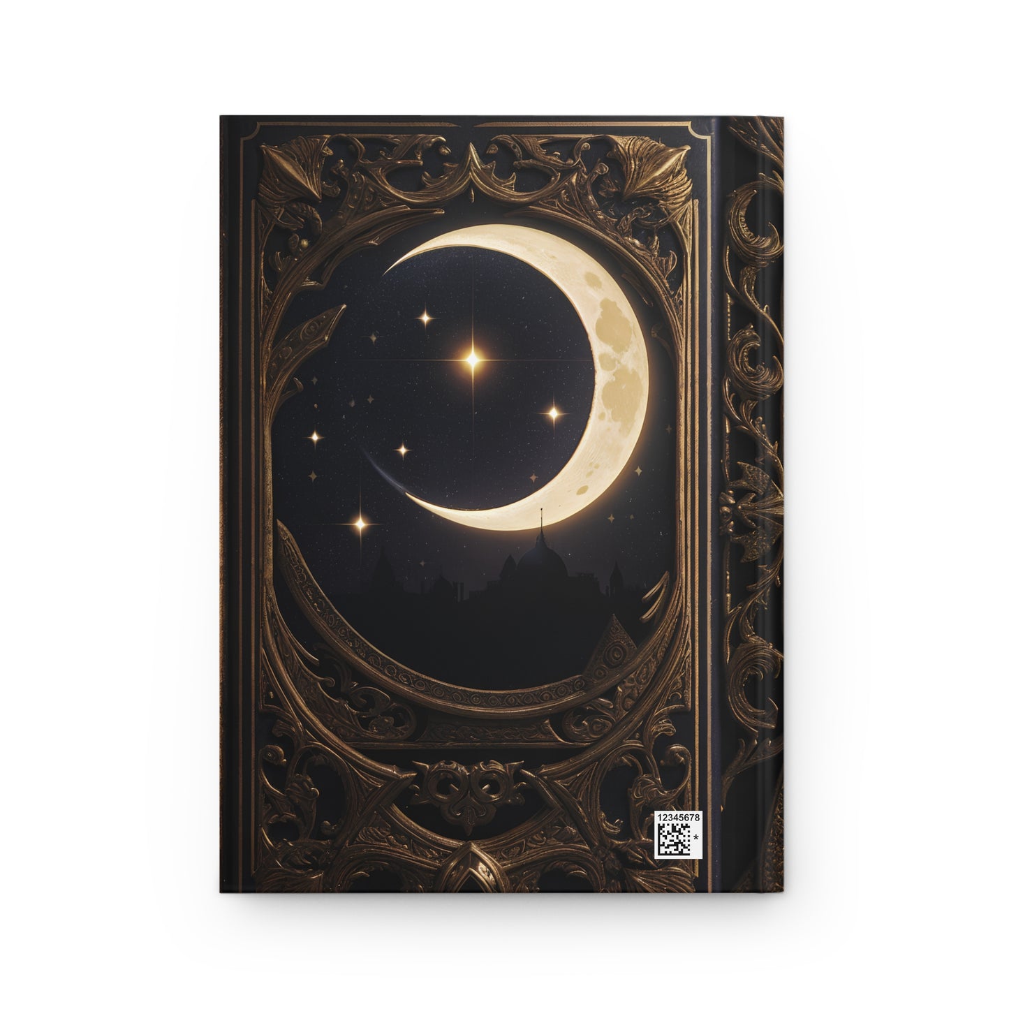 The Gothic Crescent Moon Hardcover Notebook – Enchanting Journal for Creative Writing and Nocturnal Reflections